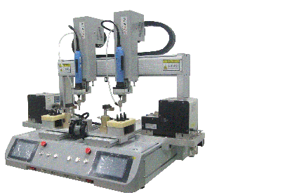 双头双平台自动锁螺丝机器人